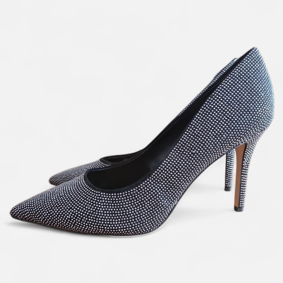 Gorgeous Gianni Bini Sliver Rhinestone Stilletto Heels Size 10 - Picture 5 of 10